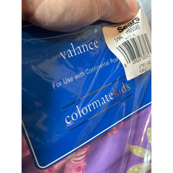 VTG 1990s Colormate Kids Sears Valances Lot of 2 84" x 15" Butterfly Swirl - Picture 4 of 6